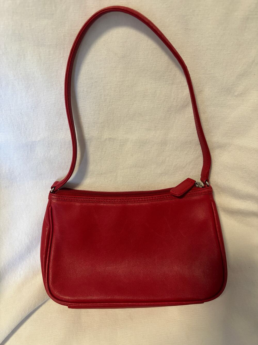 Vintage Talbots Y2K Purse Bag Red Leather Small